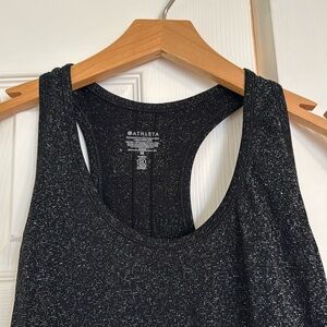 Athleta tank. Metallic ruched.
